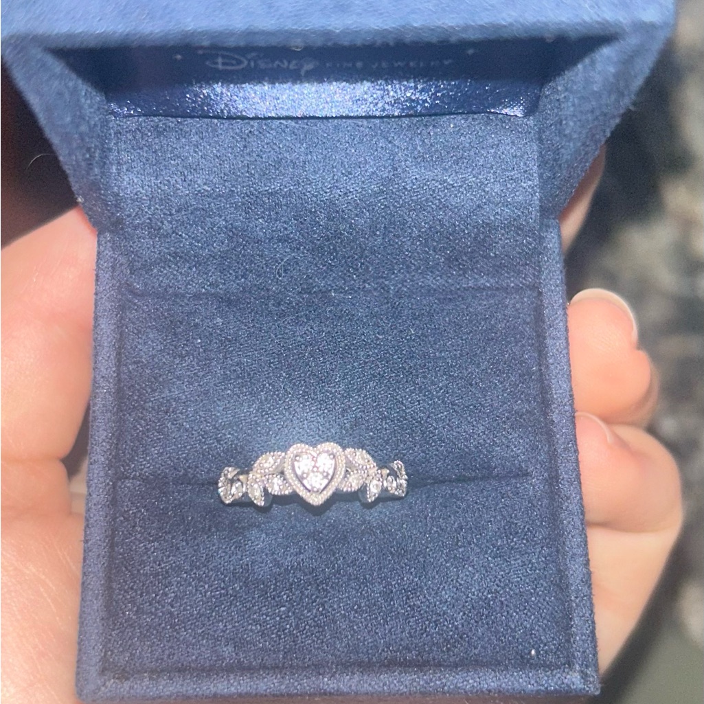 Disney Silver Heart Ring With Elegant Design